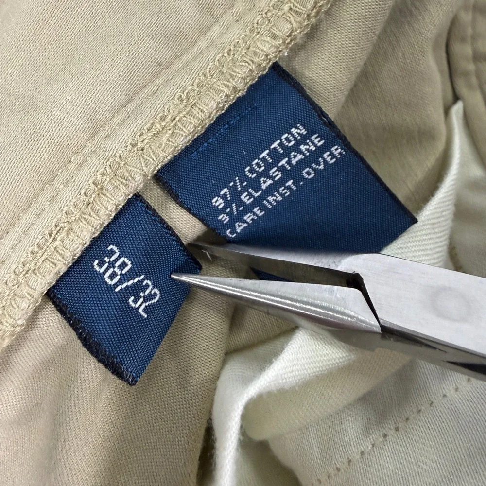 Vintage Polo Ralph Lauren Dungaree Pants Mens 38x32 Khaki Tan Chinos NWOT Unworn - Picture 5 of 12